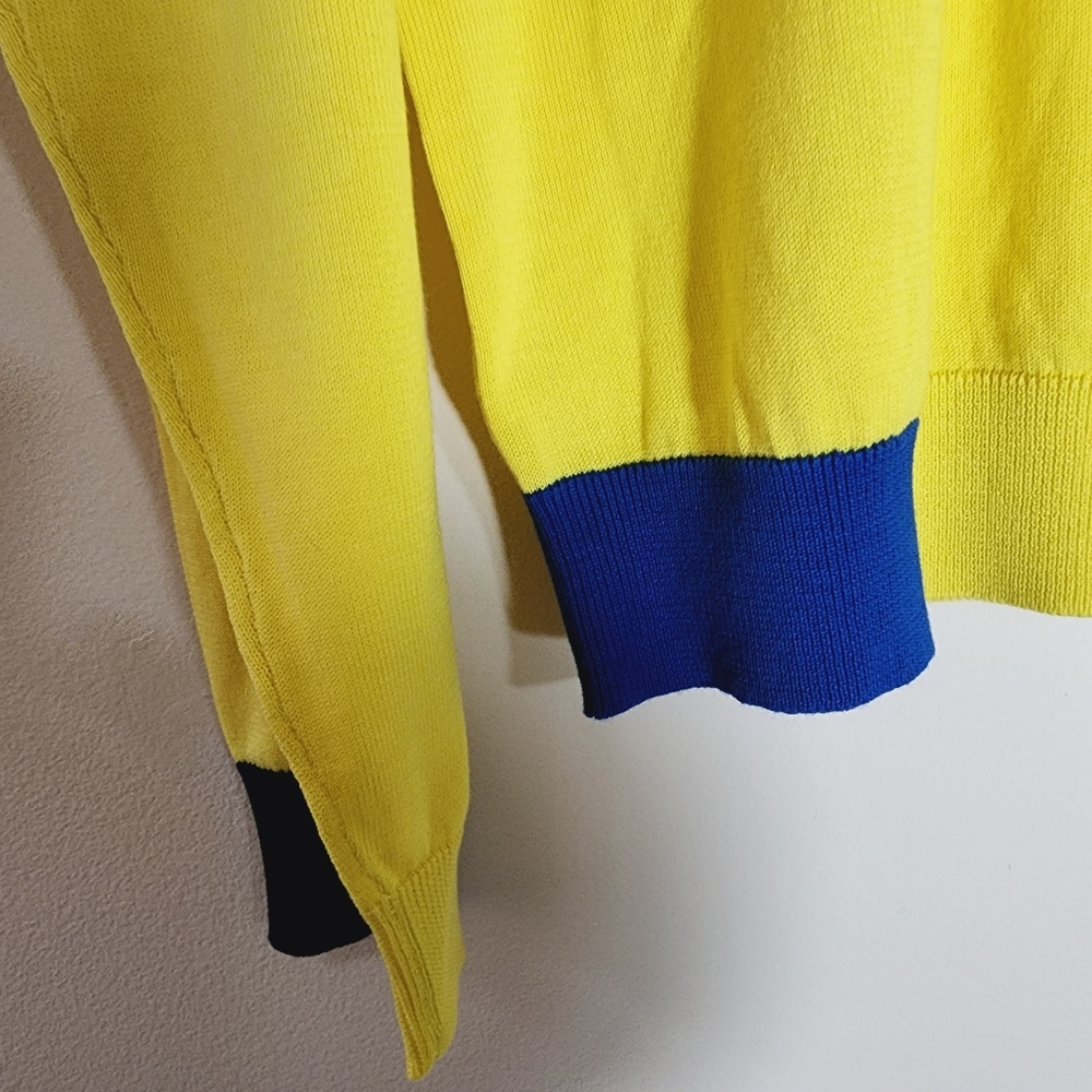 SUN 68 yellow sweater 100% cotton - Picture 7 of 9